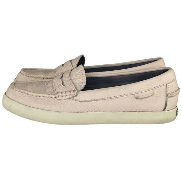 Cole Haan Womens Sz 6 Nantucket Pink Pebbled Leather Penny Loafer - Picture 2 of 8